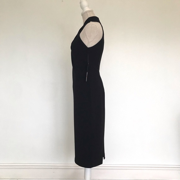 Black Rachel Roy midi dress in size small with slit at the bottom back. - Picture 3 of 14